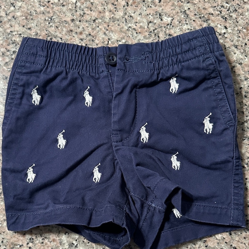 Polo by Ralph Lauren Kids Embroidered Navy Shorts
